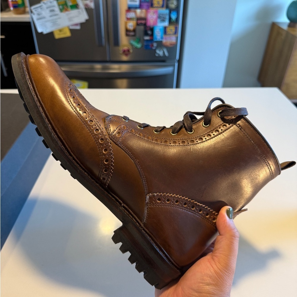 ALLEN EDMONDS - Chapman Weatherproof Wingtip Boot - Men’s Size 12 Wide - NWT - Picture 13 of 16